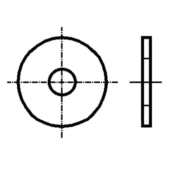 Ροδέλα M4 Ανοξείδωτη A4 - Ø12mm