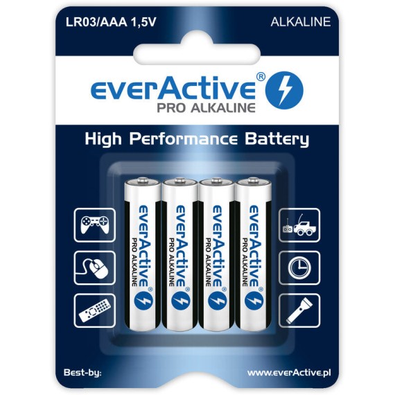 Μπαταρία everActive Alkaline LR03 1.5V AAA (4pack) - 1300mAh