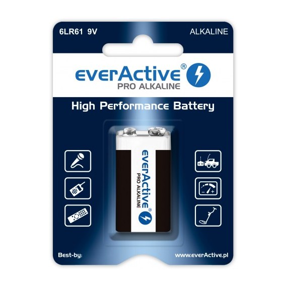 Μπαταρία everActive Alkaline Pro 9V