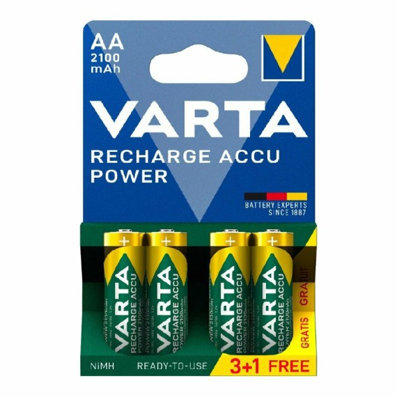 Μπαταρία Varta Επαναφορτιζόμενη 1.2V AA 2100mAh (4pack)