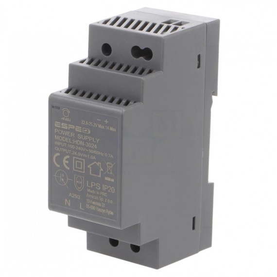 Τροφοδοτικό Ράγας 24V 1A 24W - HDN-3024