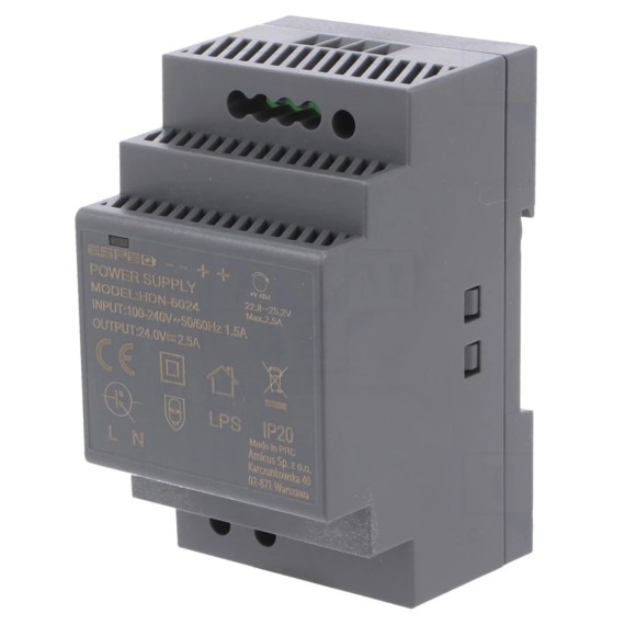Τροφοδοτικό Ράγας 24V 2.5A 60W - HDN-6024