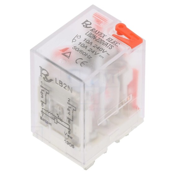 Relay Industrial DPDT 220VAC 10A