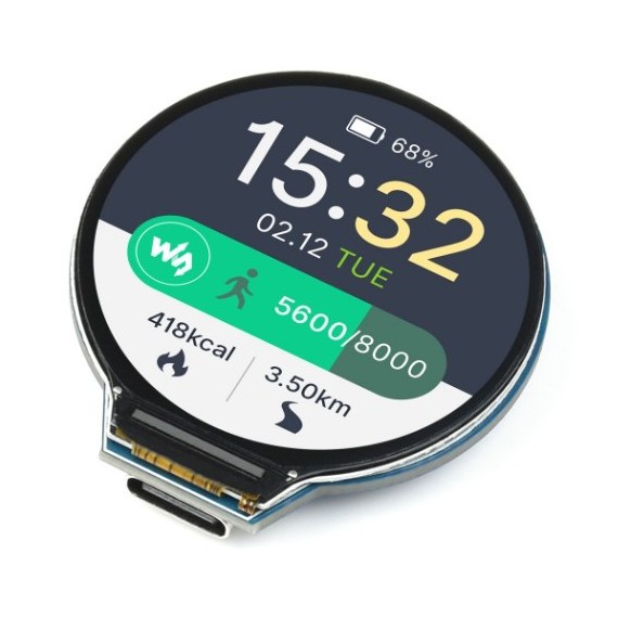 Waveshare RP2040 Board with 1.28" Round LCD