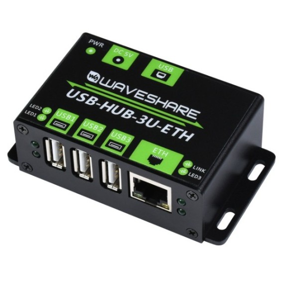 Industrial USB HUB & ETH - 3x USB & 100M ETH