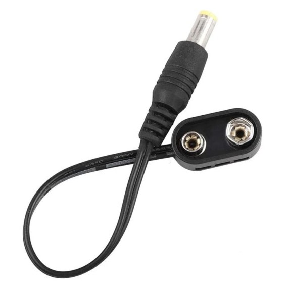 Battery Clip 9V - Plug 5.5/2.1 (Arduino Compatible)