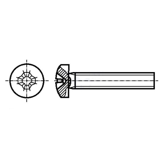 Bolt M3 - L6mm DIN7985 Black - 100pcs