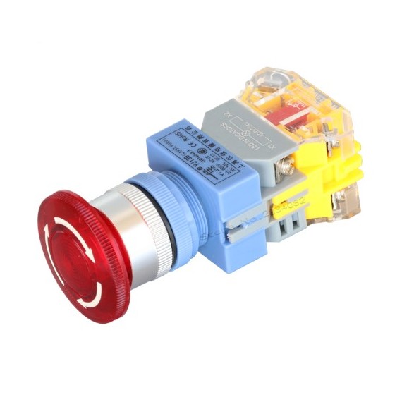 Emergency Stop Button 22mm - Red 12V