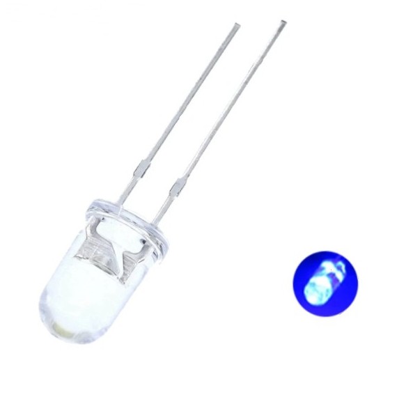 LED Διάφανο 3mm Super Bright Μπλε