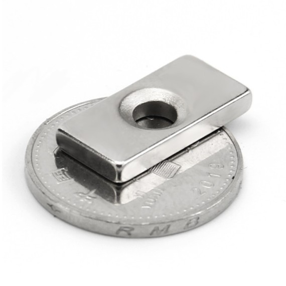 Block Magnet 1 Hole - 20x10x3mm - 1pc