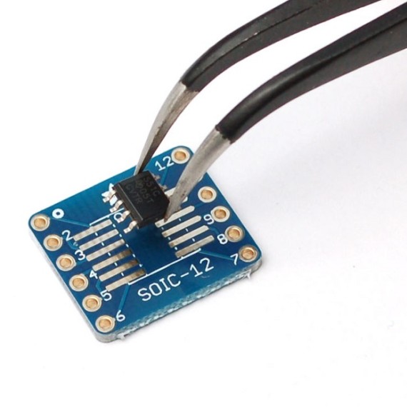 SMT Breakout PCB for SOIC-12 or TSSOP-12 - 6 Pack