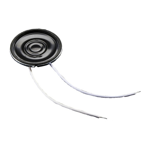 Mini Metal Speaker w/ Wires - 8 ohm 0.5W