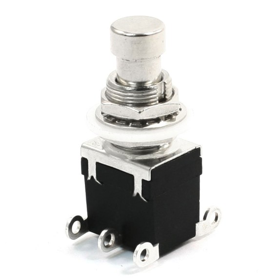 Stomp Switch DPDT Latching - with Solder Lugs