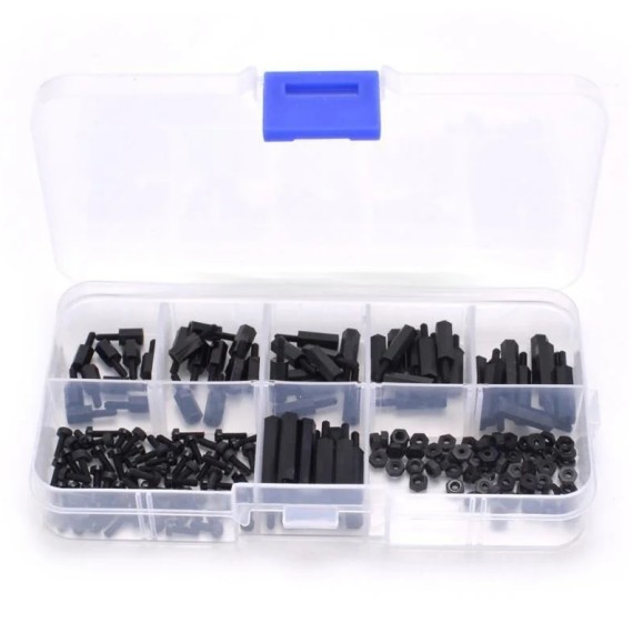 Standoff, Bolts & Nuts Assortment Kit M2 Black - 180pcs