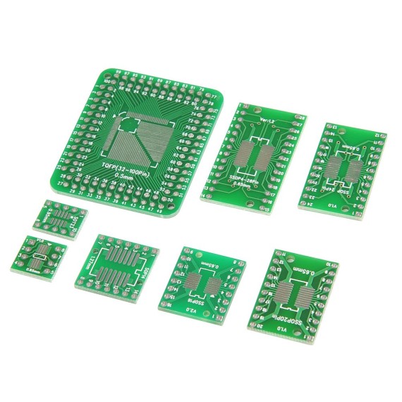 SMD to DIP Adapter Set 8P-100P - Pack of 40