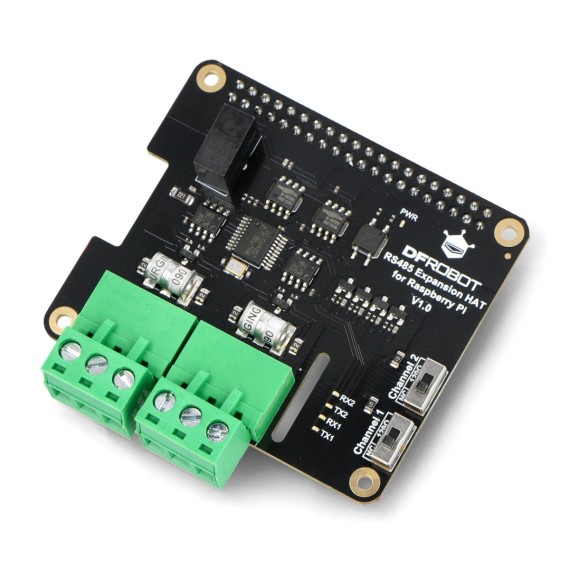 Dual-channel RS485 Expansion Hat for Raspberry Pi 4B
