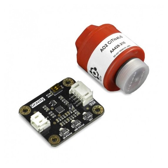 Gravity Electrochemical Oxygen/O2 Sensor (0-100%Vol, I2C)