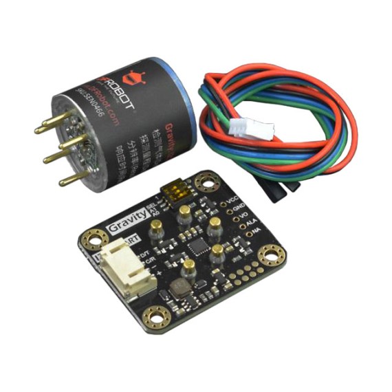 Gravity Factory Calibrated Electrochemical CO Sensor (0-1000 ppm, I2C & UART)