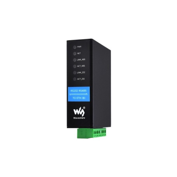 Rail-Μount Serial Server RS232/RS485 to RJ45 with Dual Ethernet Ports