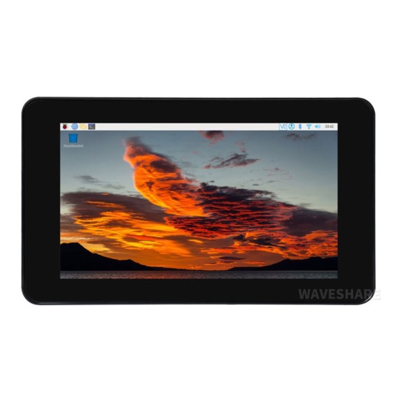 Pi Display LCD IPS 7" 800x480, DSI interface, Capacitive Touchscreen with Case
