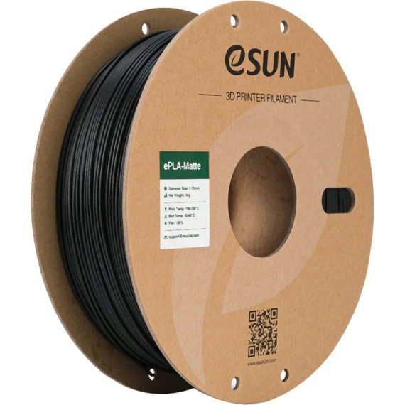 eSUN ePLA Matte - 1.75mm 1kg Deep Black