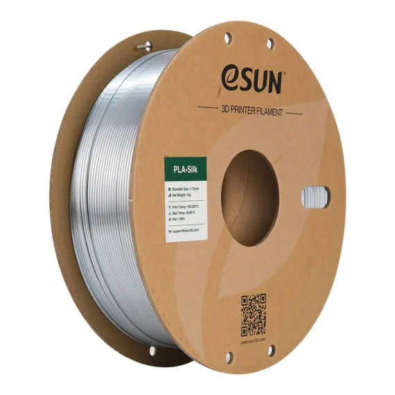 eSUN PLA Silk 1.75mm 1kg - Silver, Απόχρωση: Ασημί