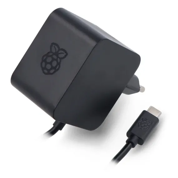 Raspberry Pi 5 27W USB-C Power Supply - Black