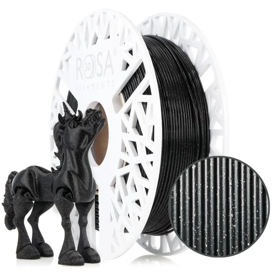 ROSA3D PLA Galaxy 1.75mm 0.5kg - Black, Απόχρωση: Μαύρο