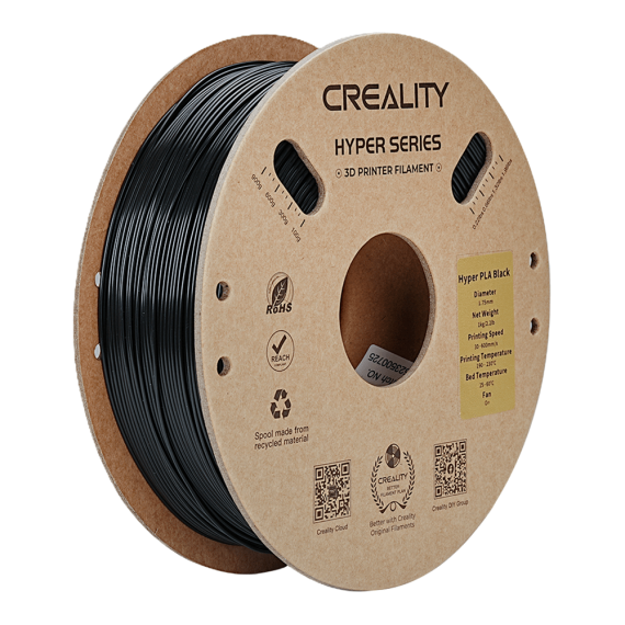 Creality Hyper PLA Filament - 1.75mm 1kg Black, Απόχρωση: Μαύρο