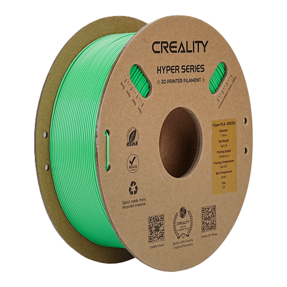 Creality Hyper PLA Filament - 1.75mm 1kg Green, Color: Green