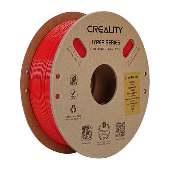 Creality Hyper PLA Filament - 1.75mm 1kg Red, Color: Red