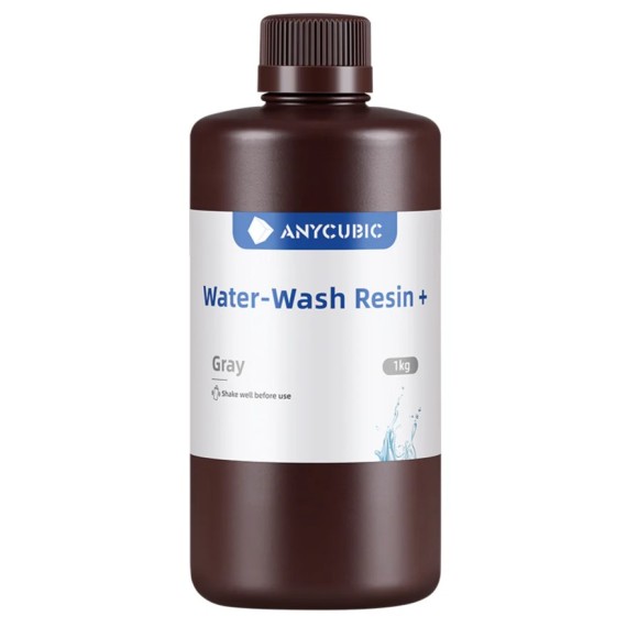 Anycubic Water-Wash Resin+ - Grey 1kg, Απόχρωση: Grey, Μπουκάλι: 1000