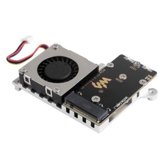 Waveshare PCIe to M.2 Adapter Board (E) - With Cooling Fan