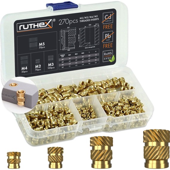 Ruthex Threaded Insert Set - Pack of 270