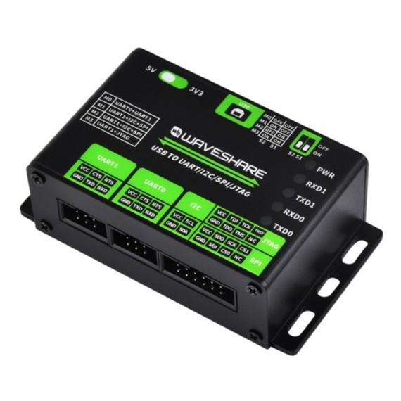 Industrial USB to 2-Ch UART/I2C/SPI/JTAG Converter