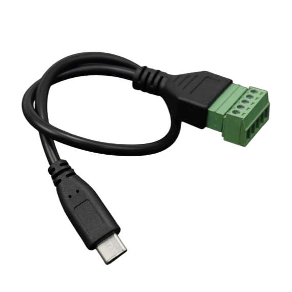 USB Cable Type-C Male to Solderless Terminal - 5V 2A 30cm