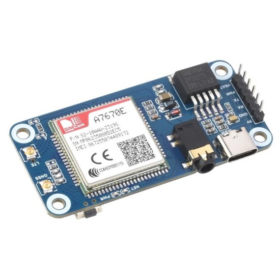 Waveshare A7670E GSM/GPRS/GNSS HAT – LTE Cat-1