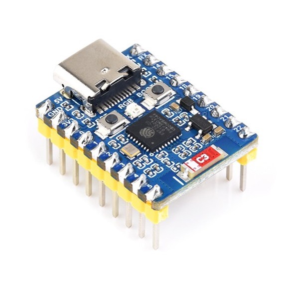 Waveshare ESP32-C6 Mini - WiFi & Bluetooth, Header: With Pre-soldered Headers