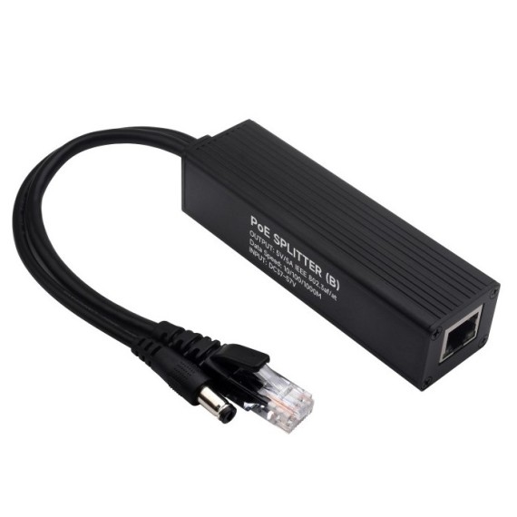 Industrial Gigabit PoE Splitter 5V 5A - DC 5.5/2.1