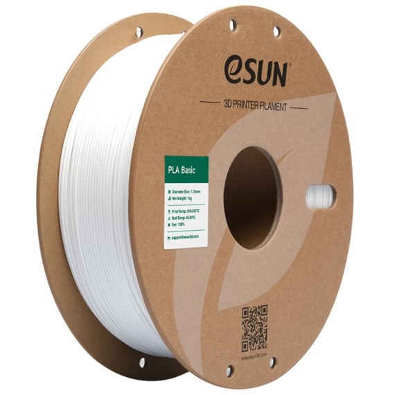 eSUN PLA Basic 1.75mm 1kg - White, Απόχρωση: Λευκό