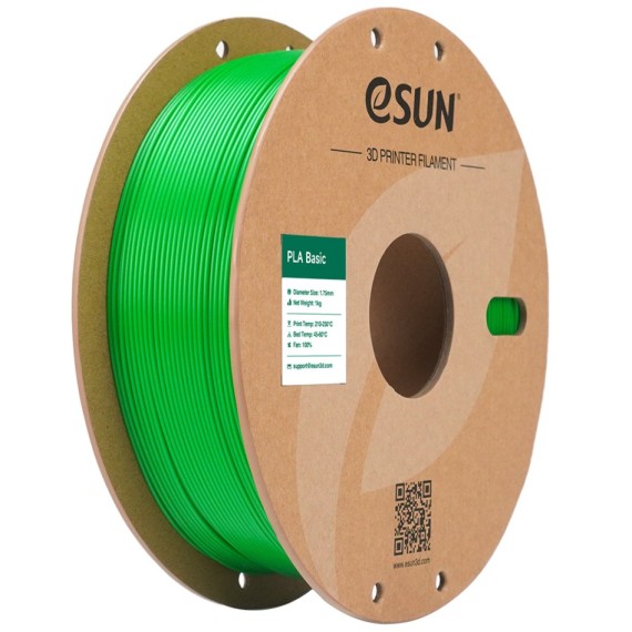 eSUN PLA Basic 1.75mm 1kg - Green, Color: Green