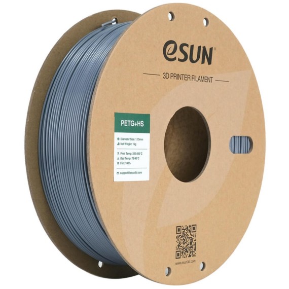 eSUN PETG+HS 1.75mm 1kg - Solid Grey, Απόχρωση: Γκρι