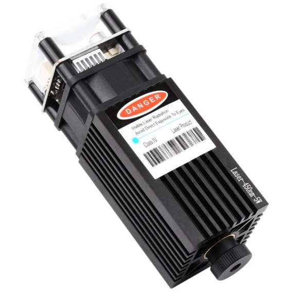 High-Precision Laser Module with Adjustable Focus – 450nm 4.5W Blue
