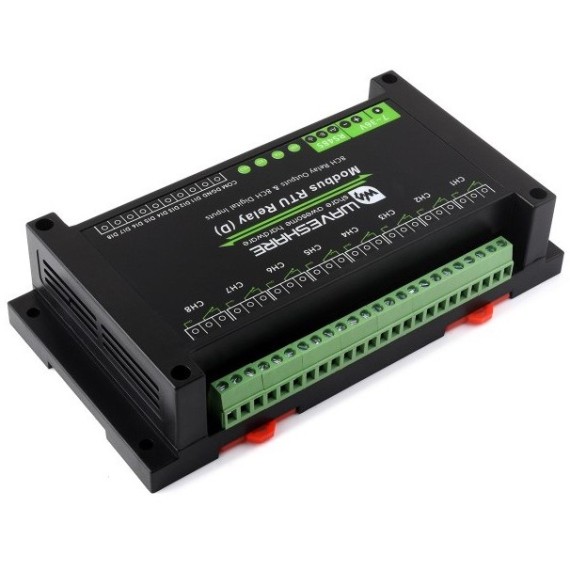 Industrial Modbus RTU 8-Ch Relay Module (D) – RS485 & Digital Input