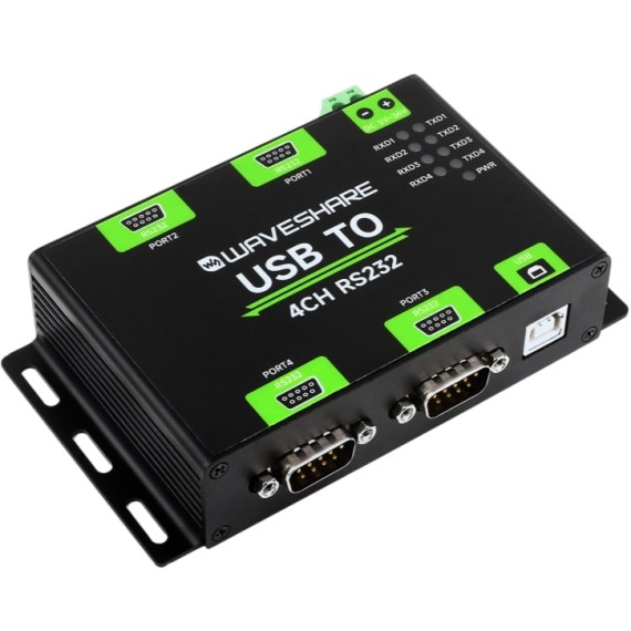Industrial USB to 4-Ch RS232 Converter – Male Port