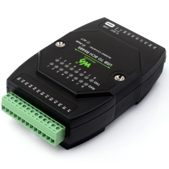 Industrial USB to 8-Ch RS485 Converter