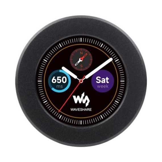 Waveshare RP2040 IPS LCD – 1.28" Round, Οθόνη Aφής: Without, Επιλογές Θήκης: With case