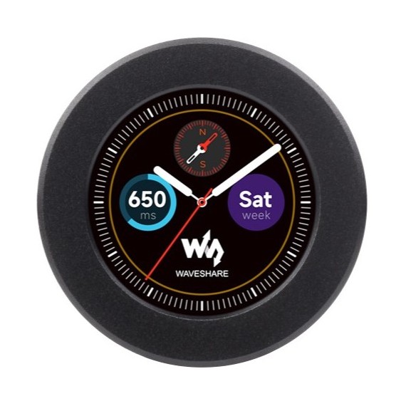 Waveshare RP2350 IPS LCD – 1.28" Round, Οθόνη Aφής: Without, Επιλογές Θήκης: With case