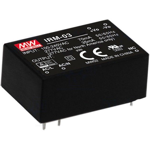 Τροφοδοτικό PCB 12V 3W 0.25A MeanWell - IRM-03-12