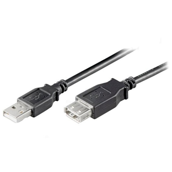Καλώδιο USB 2.0 A Αρσενικό σε A Θηλυκό 5m Μαύρο
